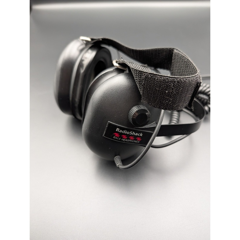Radio Shack Race Headphones Volume Control Vintage Tested Noise Cancelling